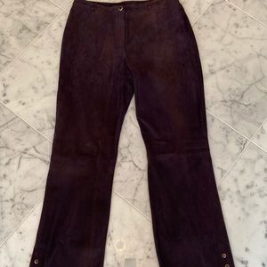 PLUM ST JOHN PANTS GOLD ACCENT ON BUTTONS SIZE 14